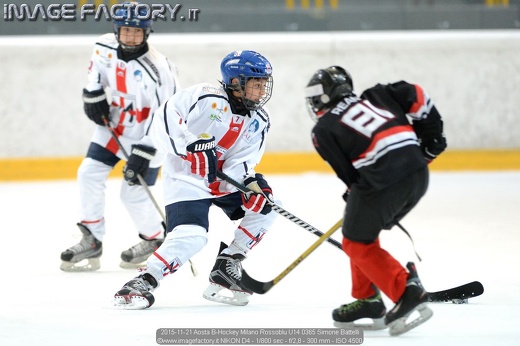 2015-11-21 Aosta B-Hockey Milano Rossoblu U14 0365 Simone Battelli